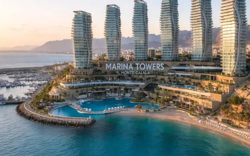 أسعار الوحدات في مشروع مارينا تاورز المونت جلالة Misr Development السخنة