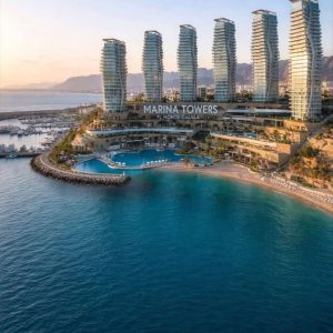 موقع مشروع مارينا تاورز IL Monte Galala ومساحة الوحدات و المرافق والخدمات