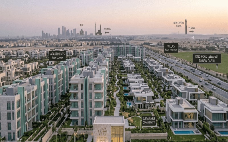 تصميم مشروع Vie Collective New Cairo 